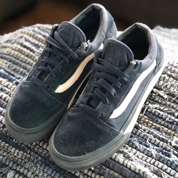 Blue Suede and Canvas Old Skool Vans - Picture 2 of 5